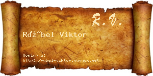 Rábel Viktor névjegykártya